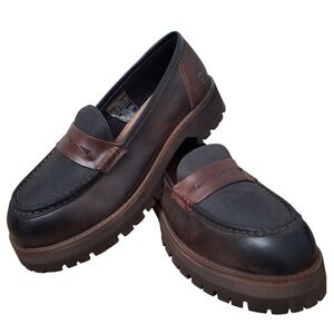 Bed-Stu ROAN Chunky Platform Womens size 10 Leather Preppy Casual Penny Loafers